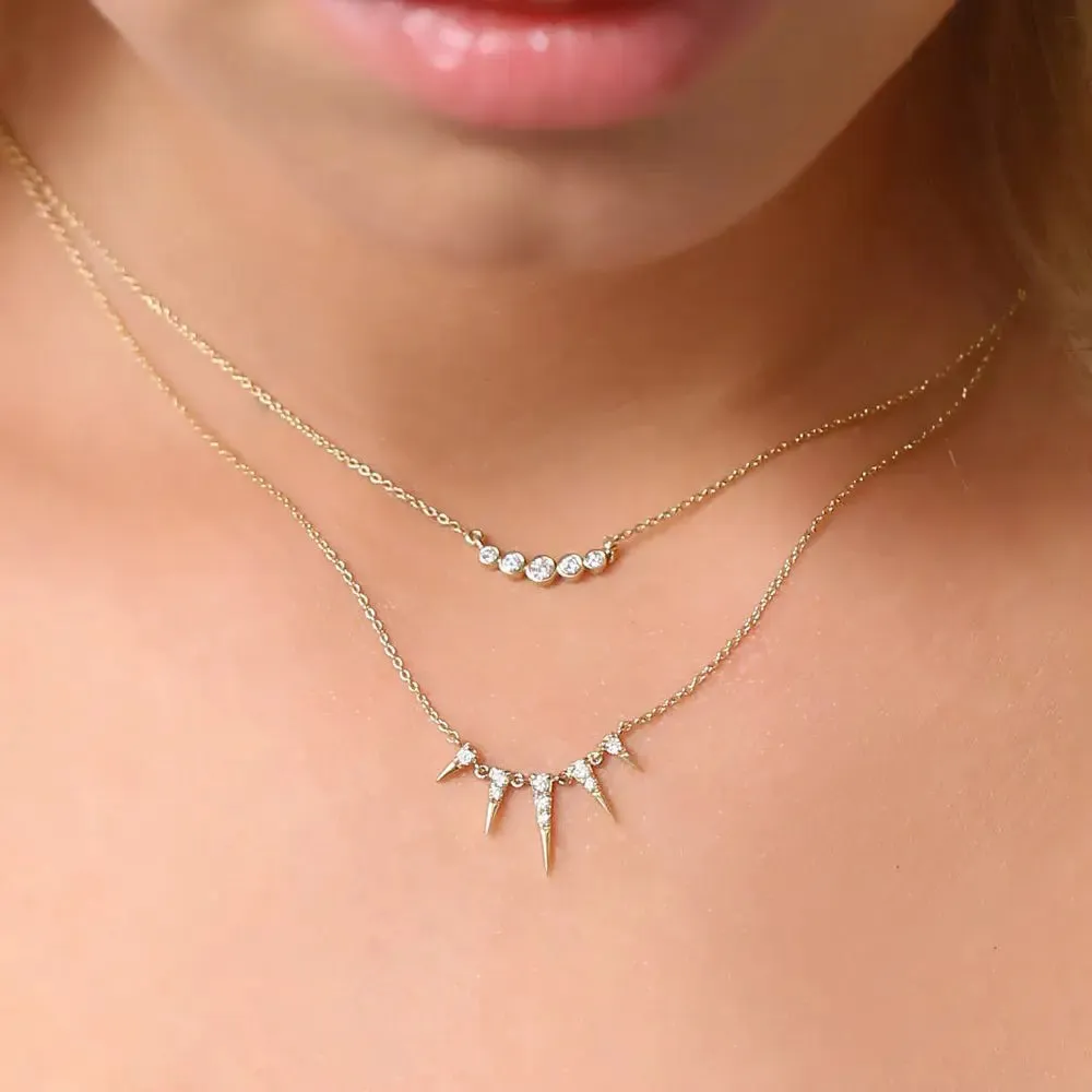 0.18CTW Diamond Spike Necklace