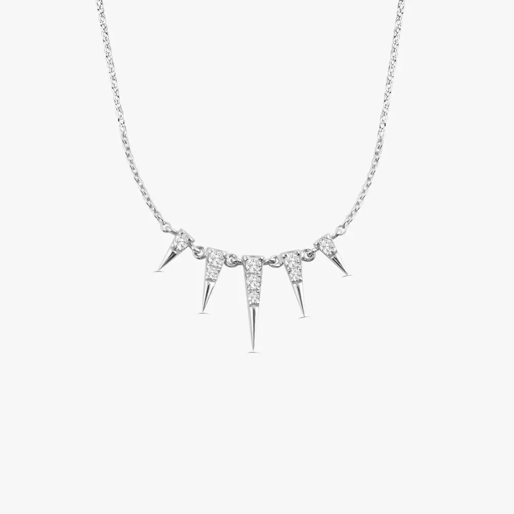 0.18CTW Diamond Spike Necklace