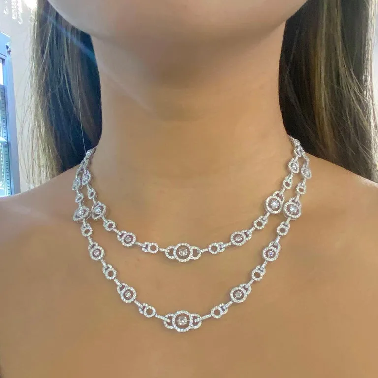 10 Carat Diamond Double Strand Necklace