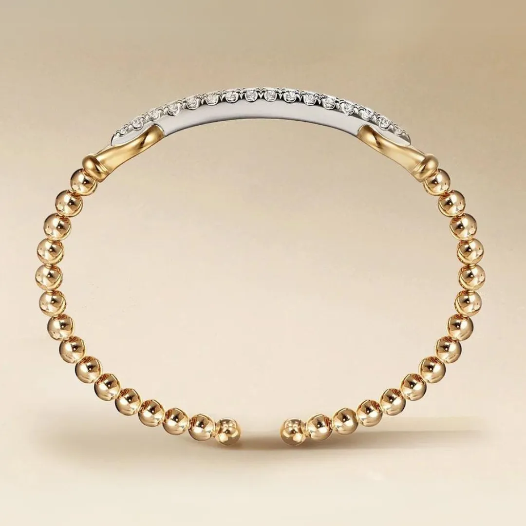 14K Two-Tone Bujukan and Diamond Bangle - LIMITED COLLECTORS EDITION