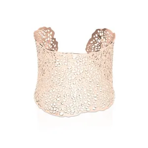 18k Rose Gold | Coral  | Laser Cut Cuff