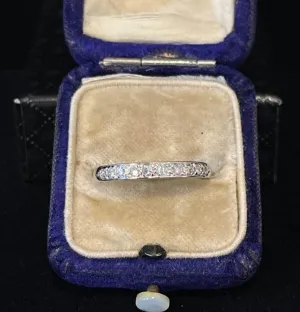 1930s Diamond Half Hoop Wedding Ring