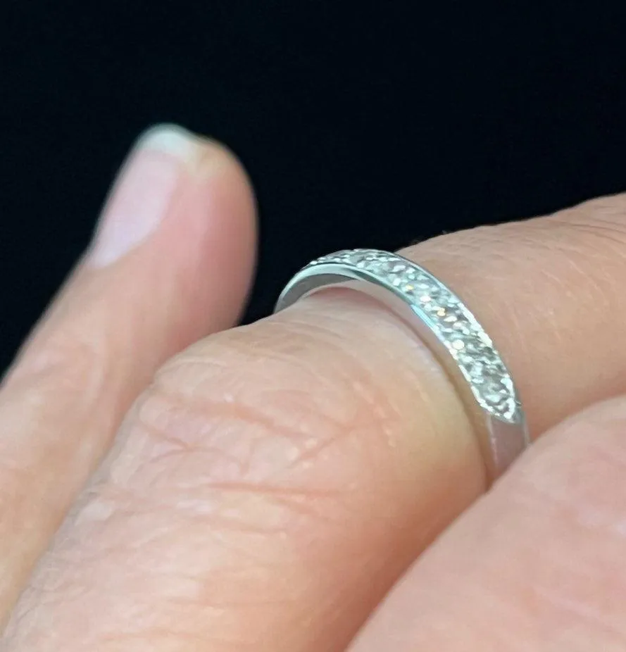 1930s Diamond Half Hoop Wedding Ring