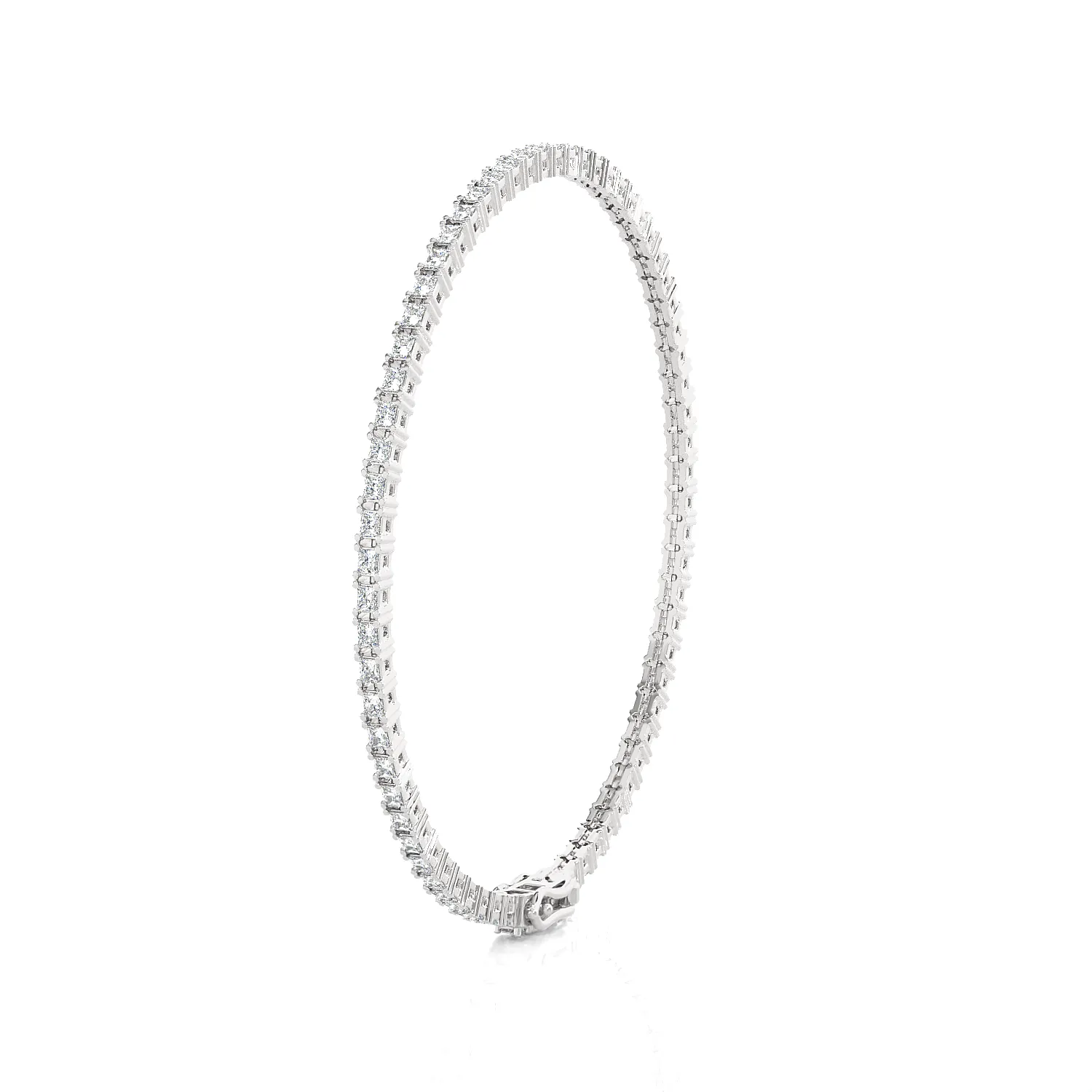 2 ctw Princess-Cut Lab Grown Diamond Tennis Bracelet