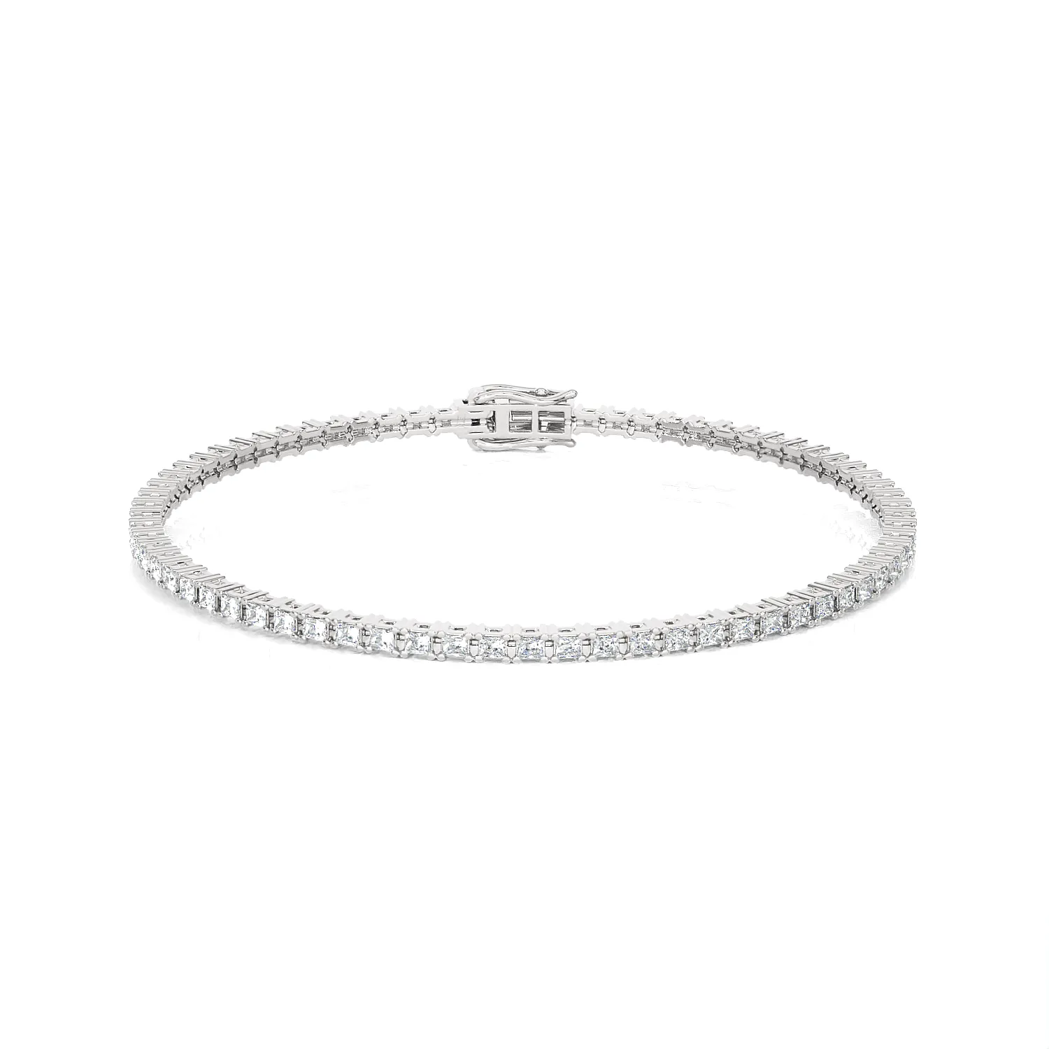 2 ctw Princess-Cut Lab Grown Diamond Tennis Bracelet