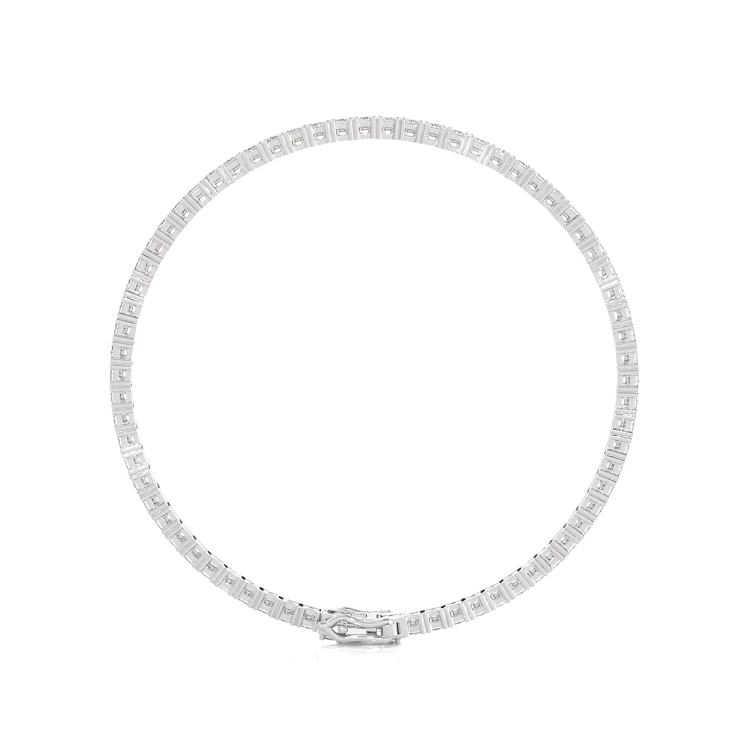 2 ctw Princess-Cut Lab Grown Diamond Tennis Bracelet