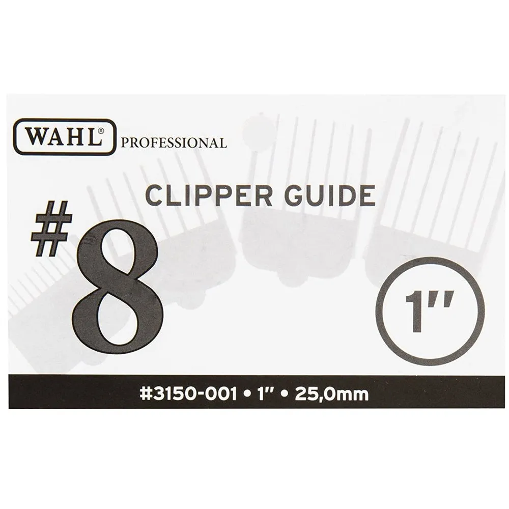 20 Units Wahl Clipper Guide Black #8 - 1" #3150-001