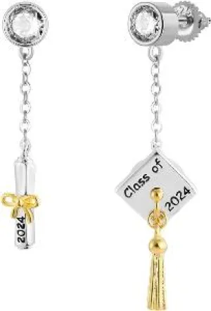 2024 Graduation Mismatch Dangle Earrings