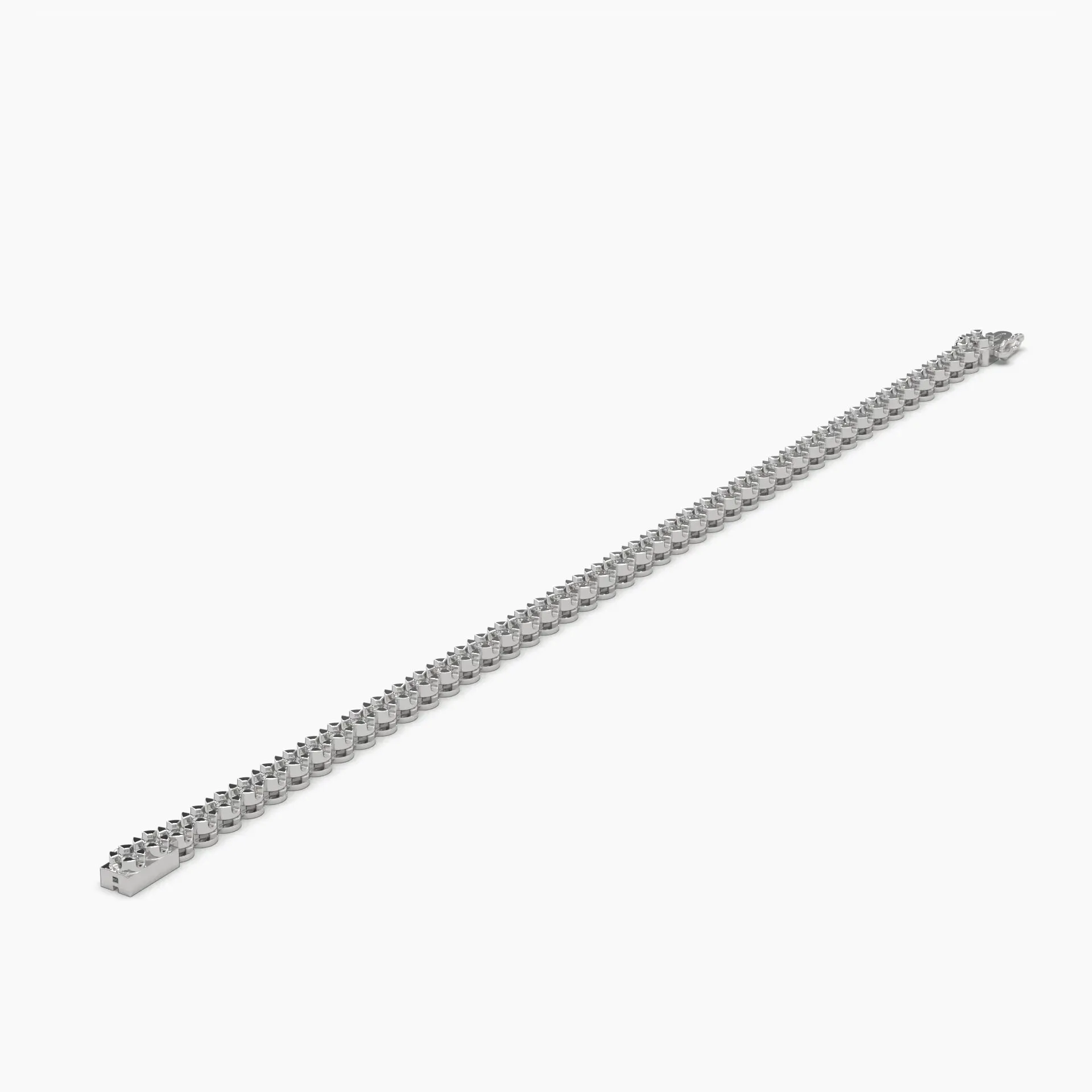 2ct Round Lab Grown Diamond Petite Tennis Bracelet - 7 Inches | 14k White Gold