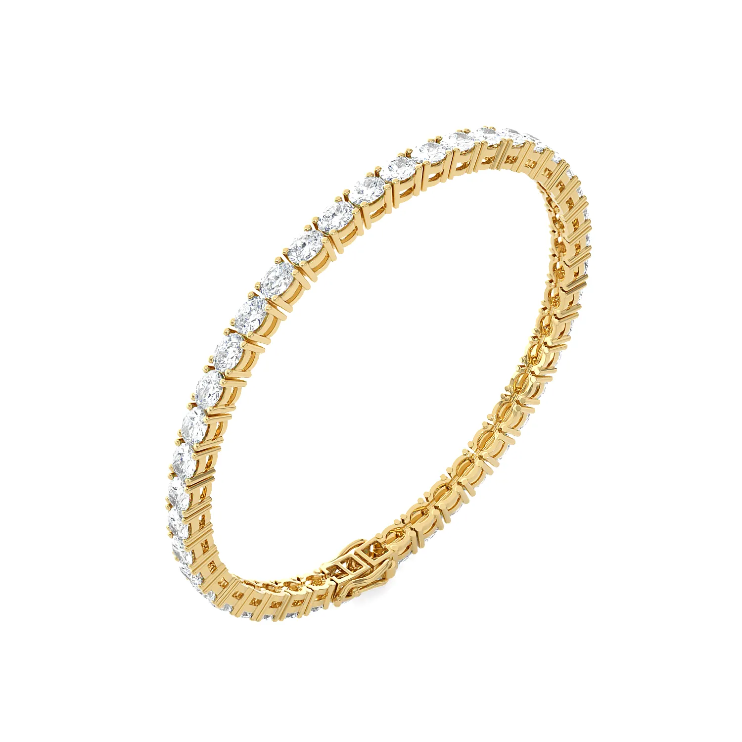 6 7/8 ctw Oval-Shape Lab Grown Diamond Tennis Bracelet