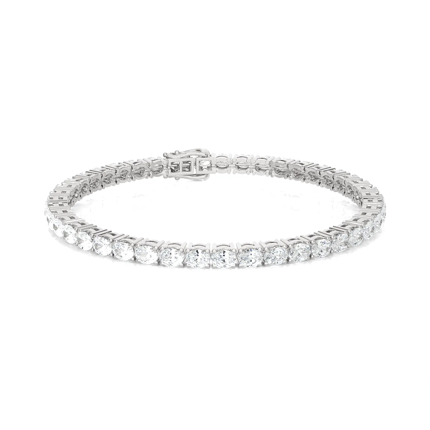 6 7/8 ctw Oval-Shape Lab Grown Diamond Tennis Bracelet