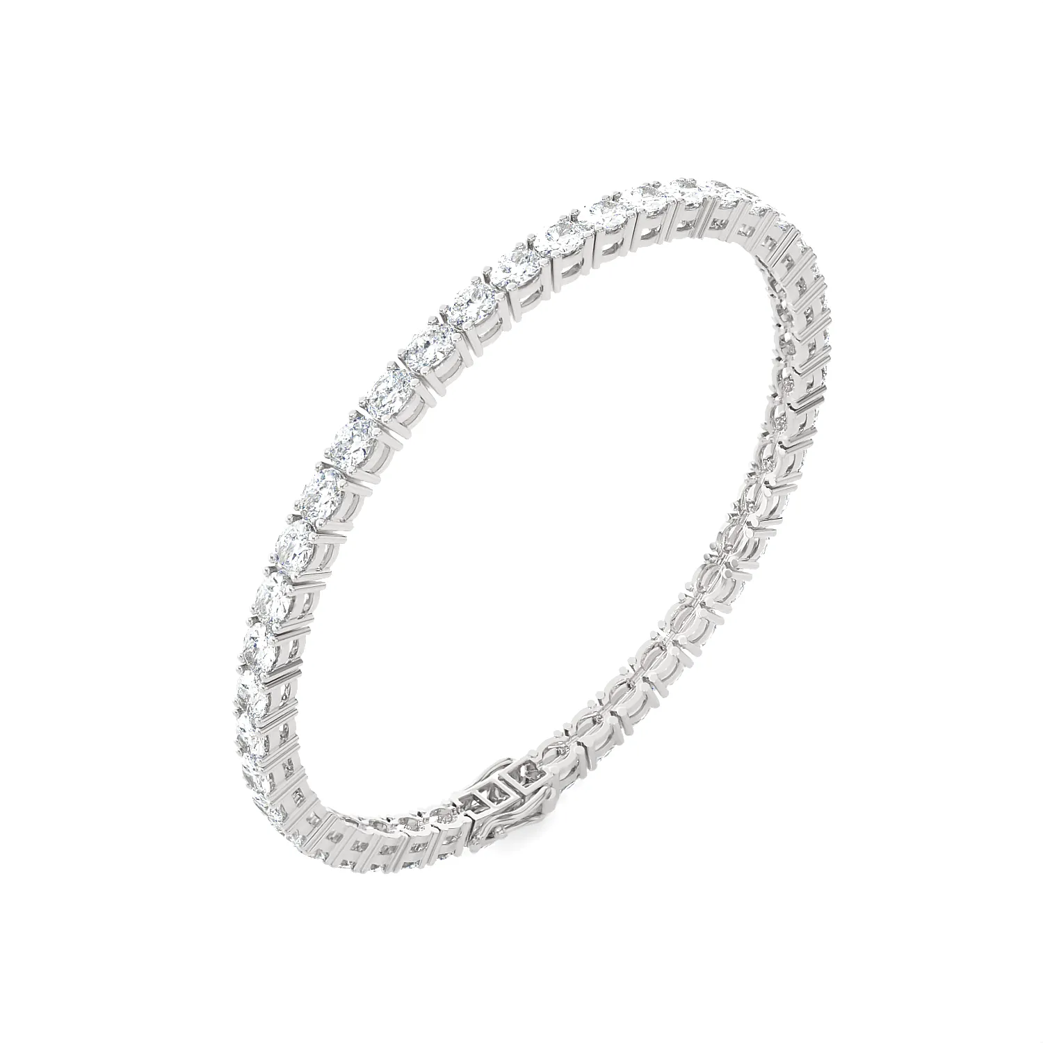 6 7/8 ctw Oval-Shape Lab Grown Diamond Tennis Bracelet