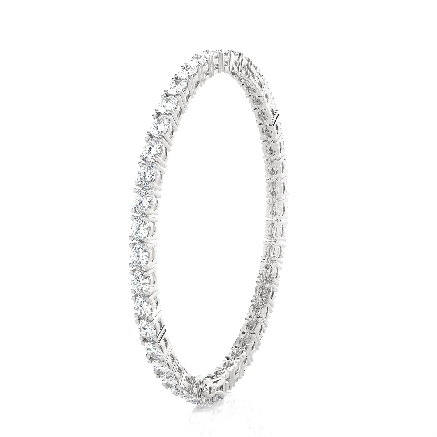 6 7/8 ctw Oval-Shape Lab Grown Diamond Tennis Bracelet