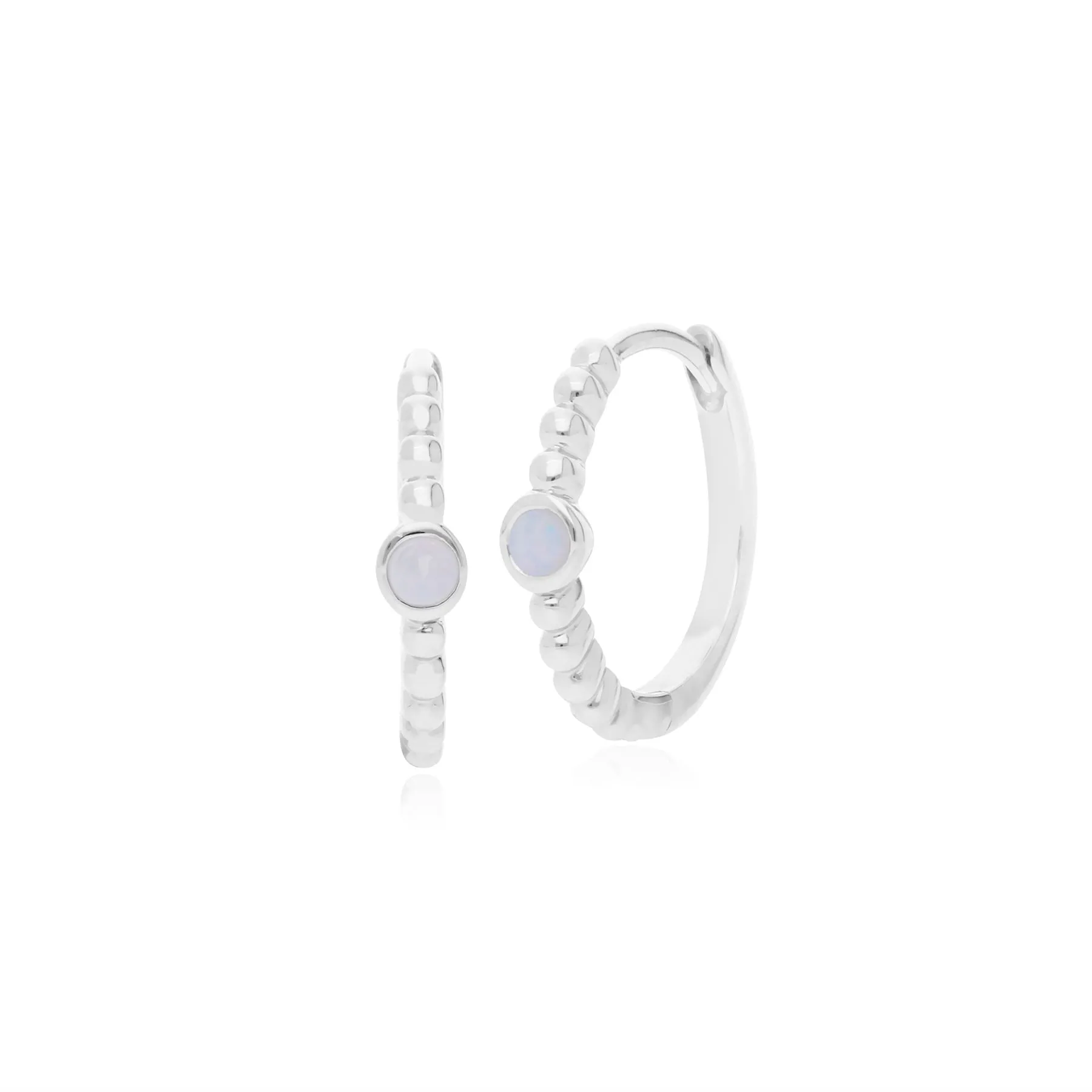 925er Sterlingsilber Opal Band Ohrringe