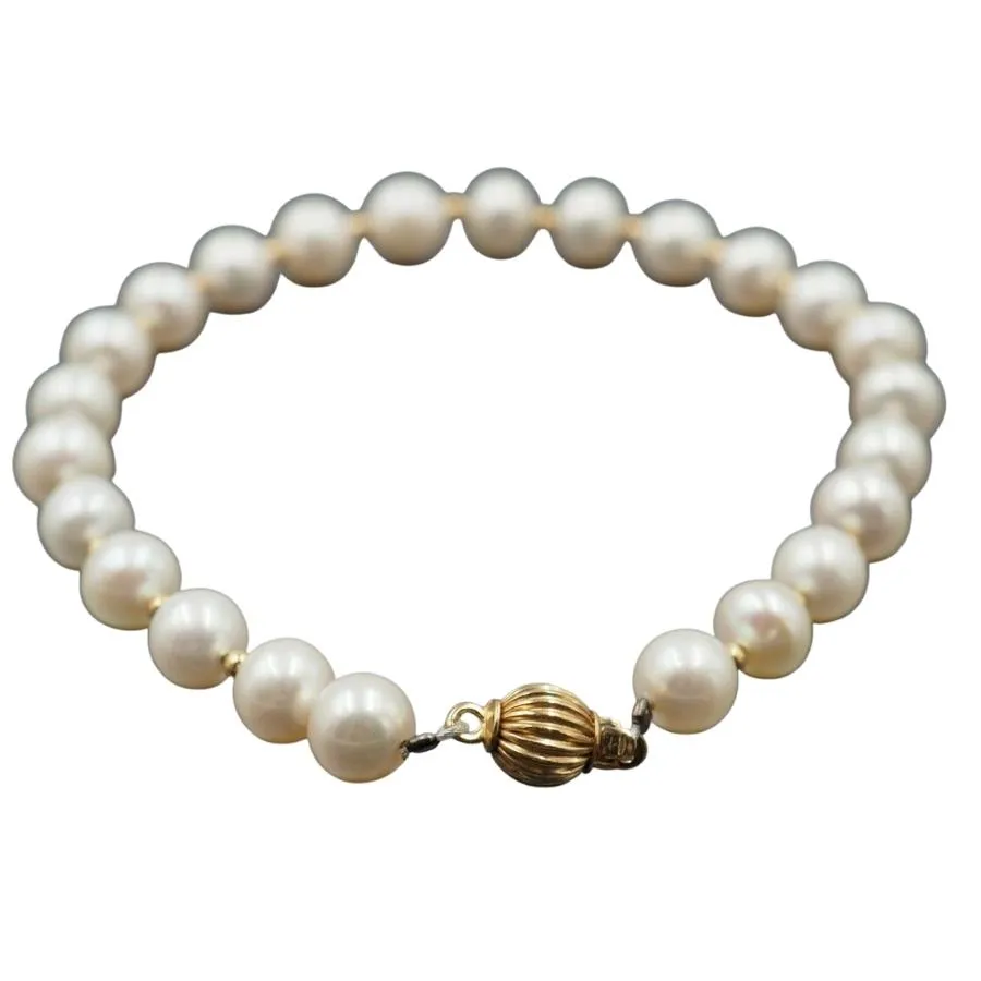 9ct Yellow Gold Freshwater Pearl Necklace & Bracelet Set