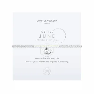 A Little June Birthstone Bracelet | Silver Plated with Moonstone