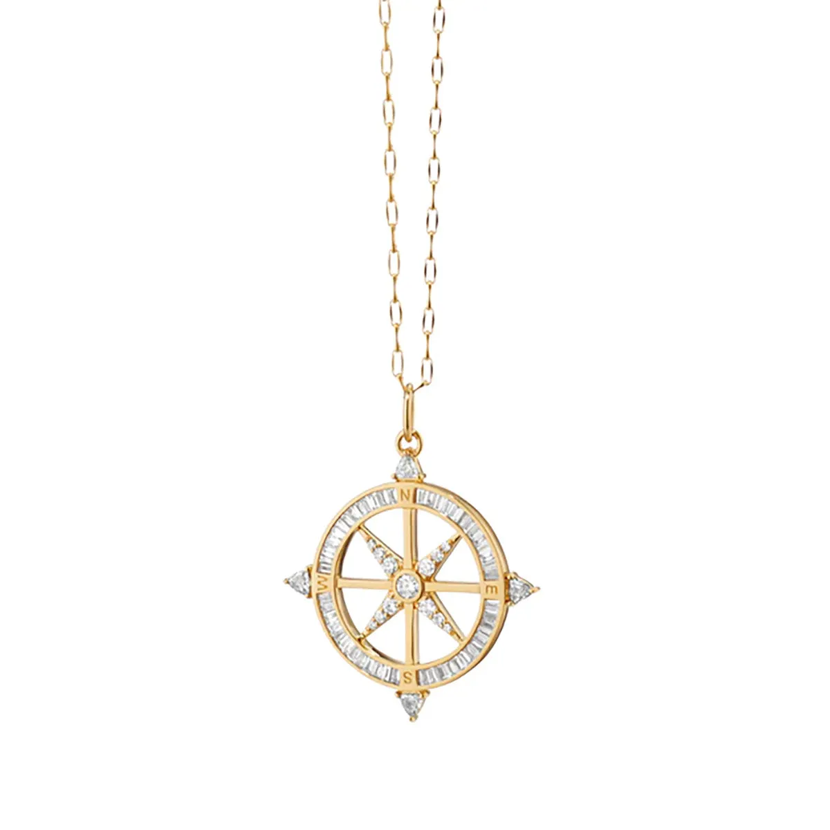 Adventure Diamond Compass Necklace