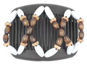 African Butterfly Hair Comb - Beada Brown 225