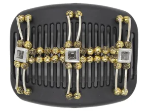 African Butterfly Hair Comb - Flowers Black 33