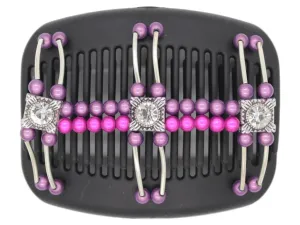 African Butterfly Hair Comb - Flowers Black 34