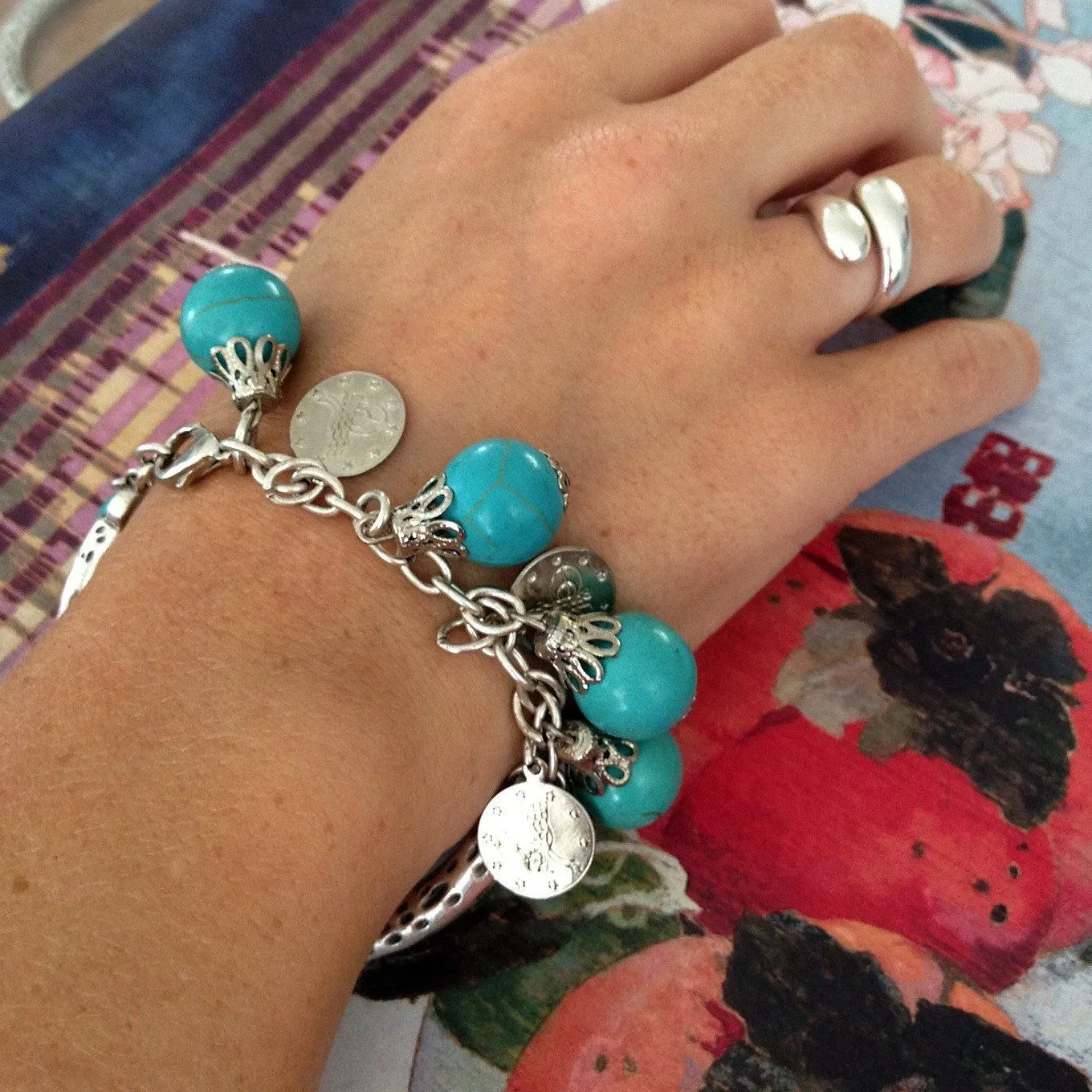 Amasya boho bracelet - turquoise