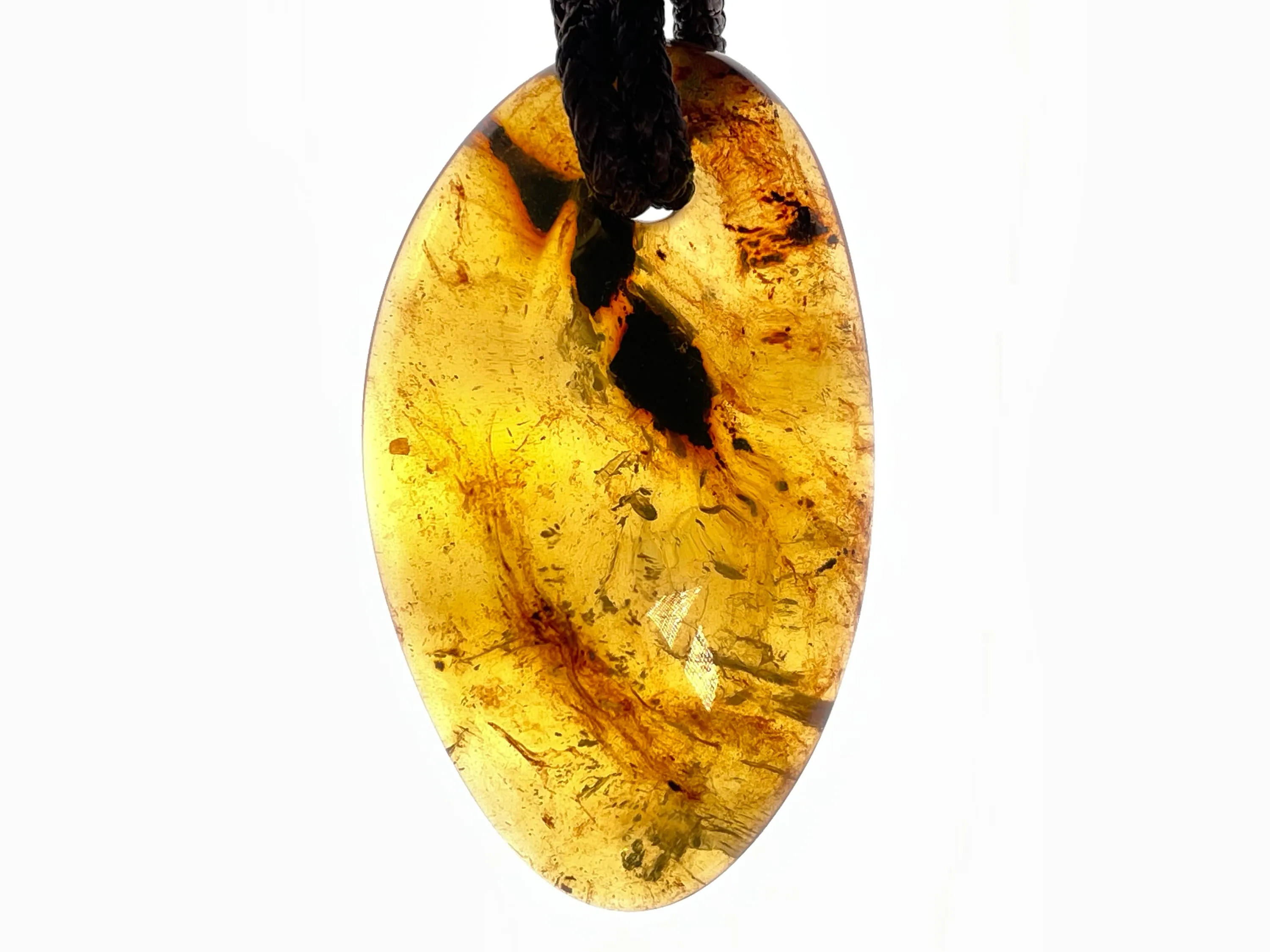 AMBER Crystal Necklace - Pendant Necklace, Handmade Jewelry, Healing Crystals and Stones, 48542