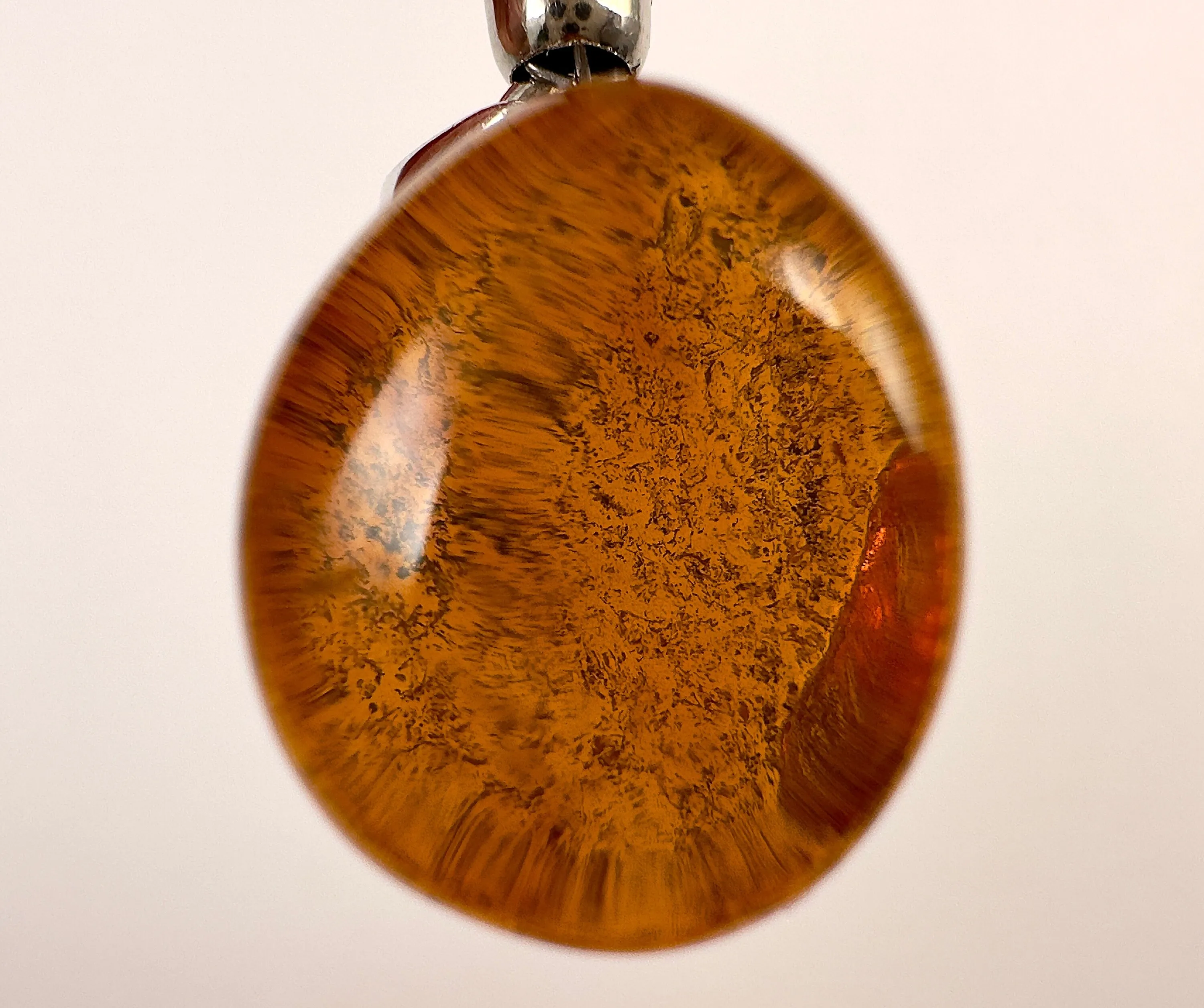 AMBER Crystal Pendant - Sterling Silver - Pendant Necklace, Fine Jewelry, Healing Crystals and Stones, 53448