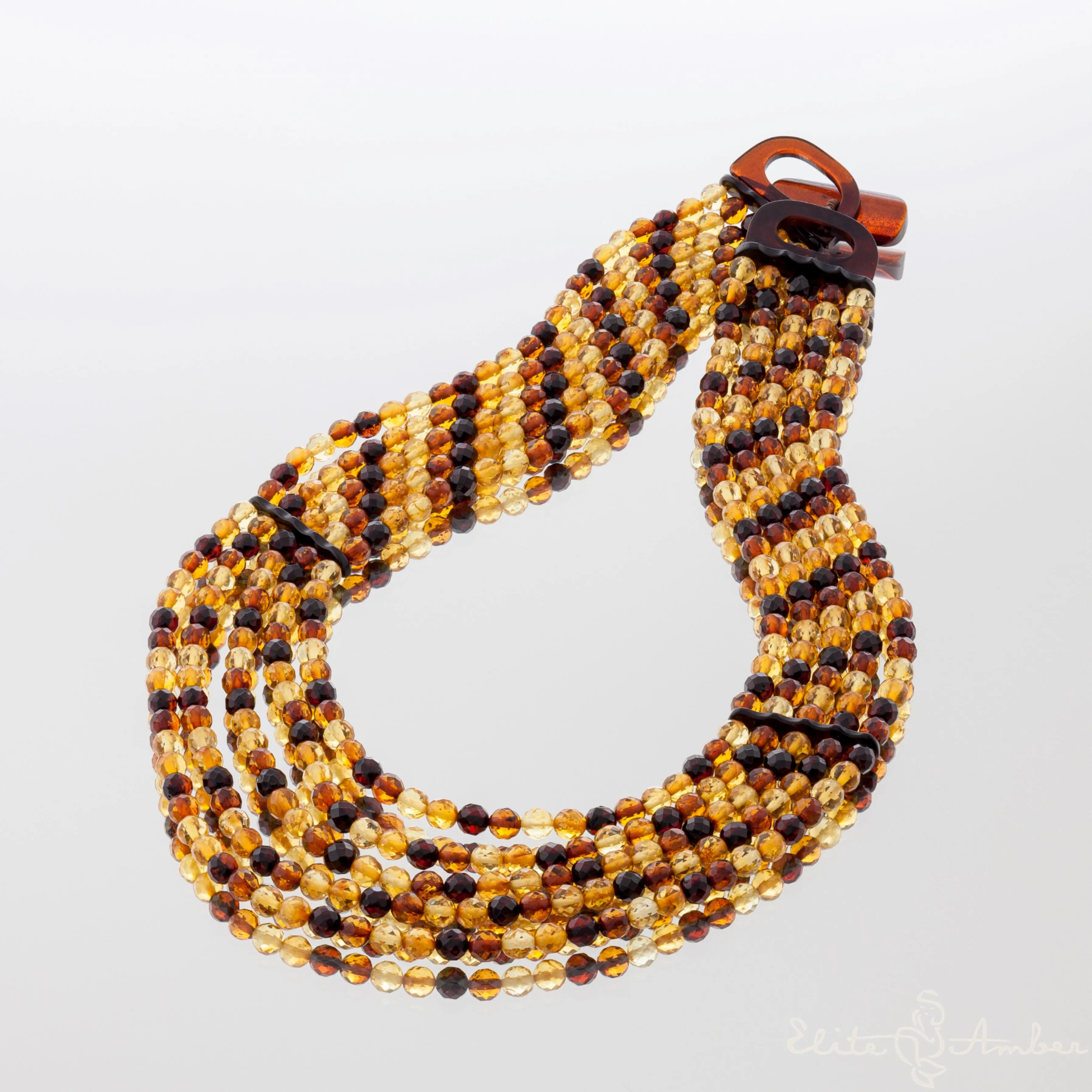 Amber necklace "Glossy queen"