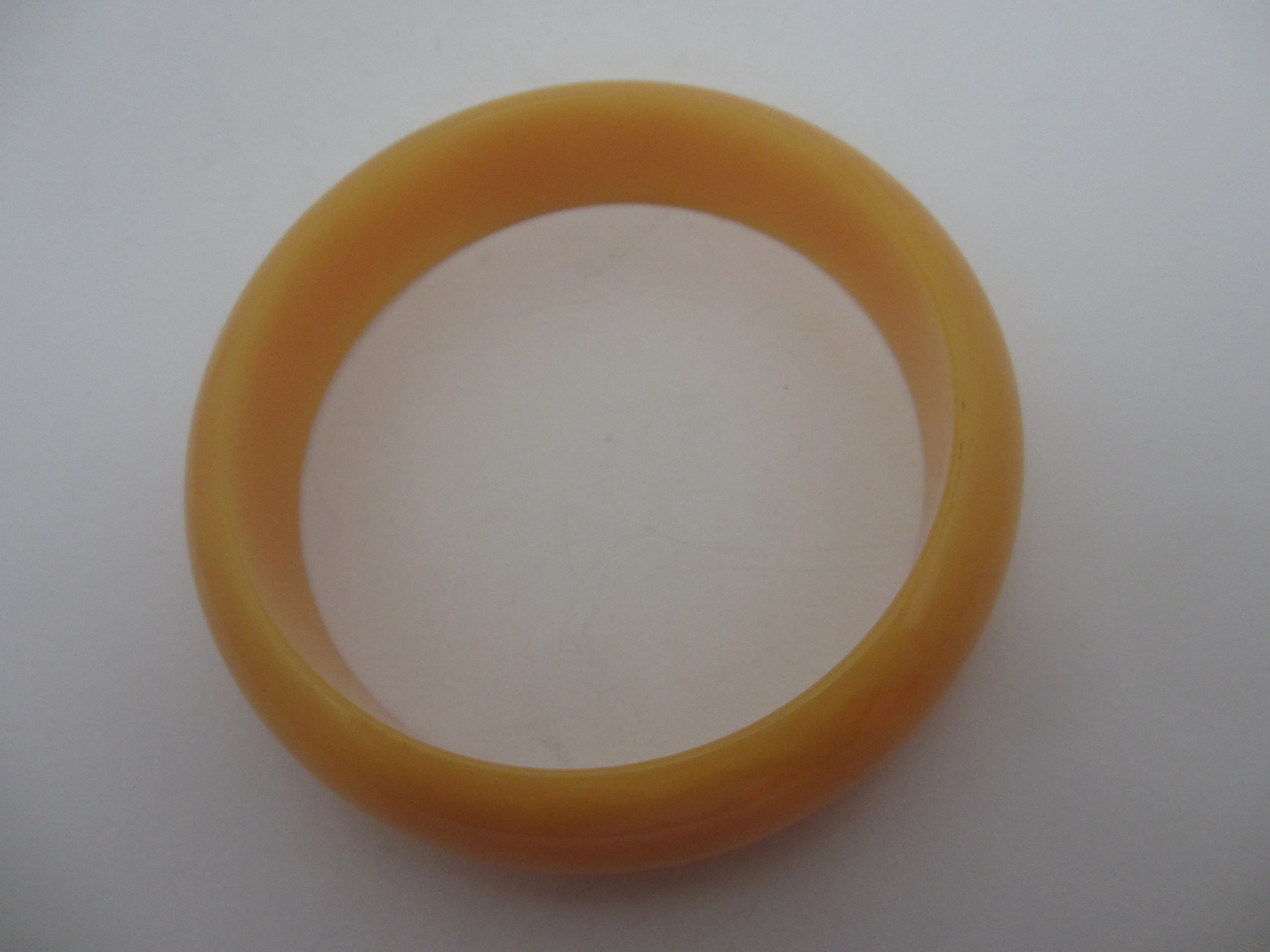 Amber Plastic Bangle Bracelet Vintage c1960