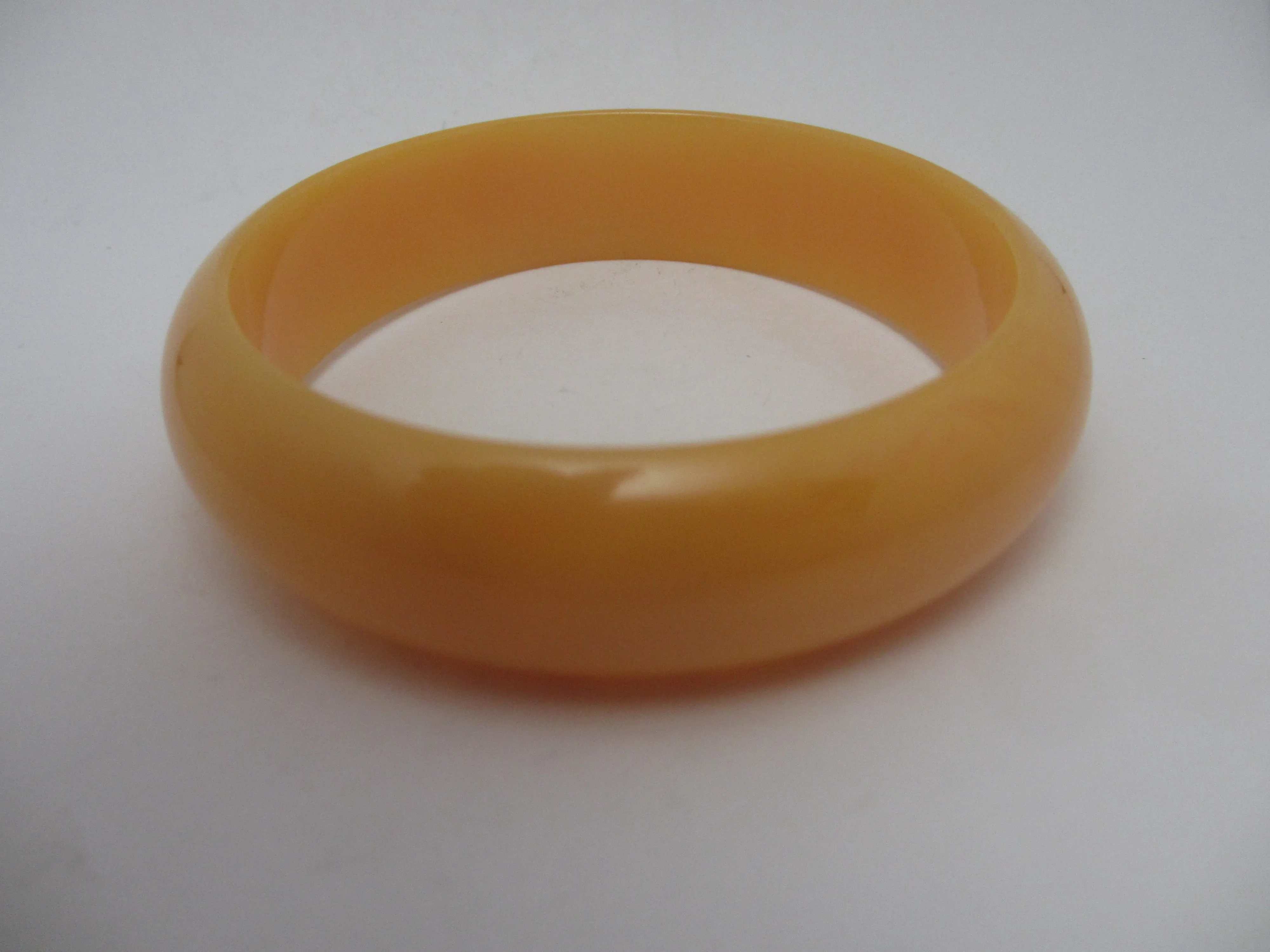 Amber Plastic Bangle Bracelet Vintage c1960