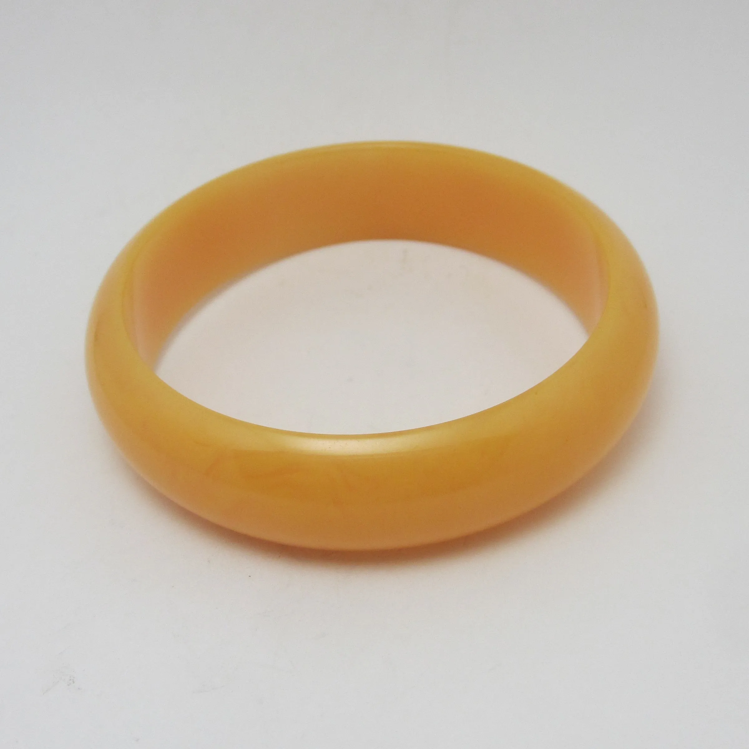 Amber Plastic Bangle Bracelet Vintage c1960