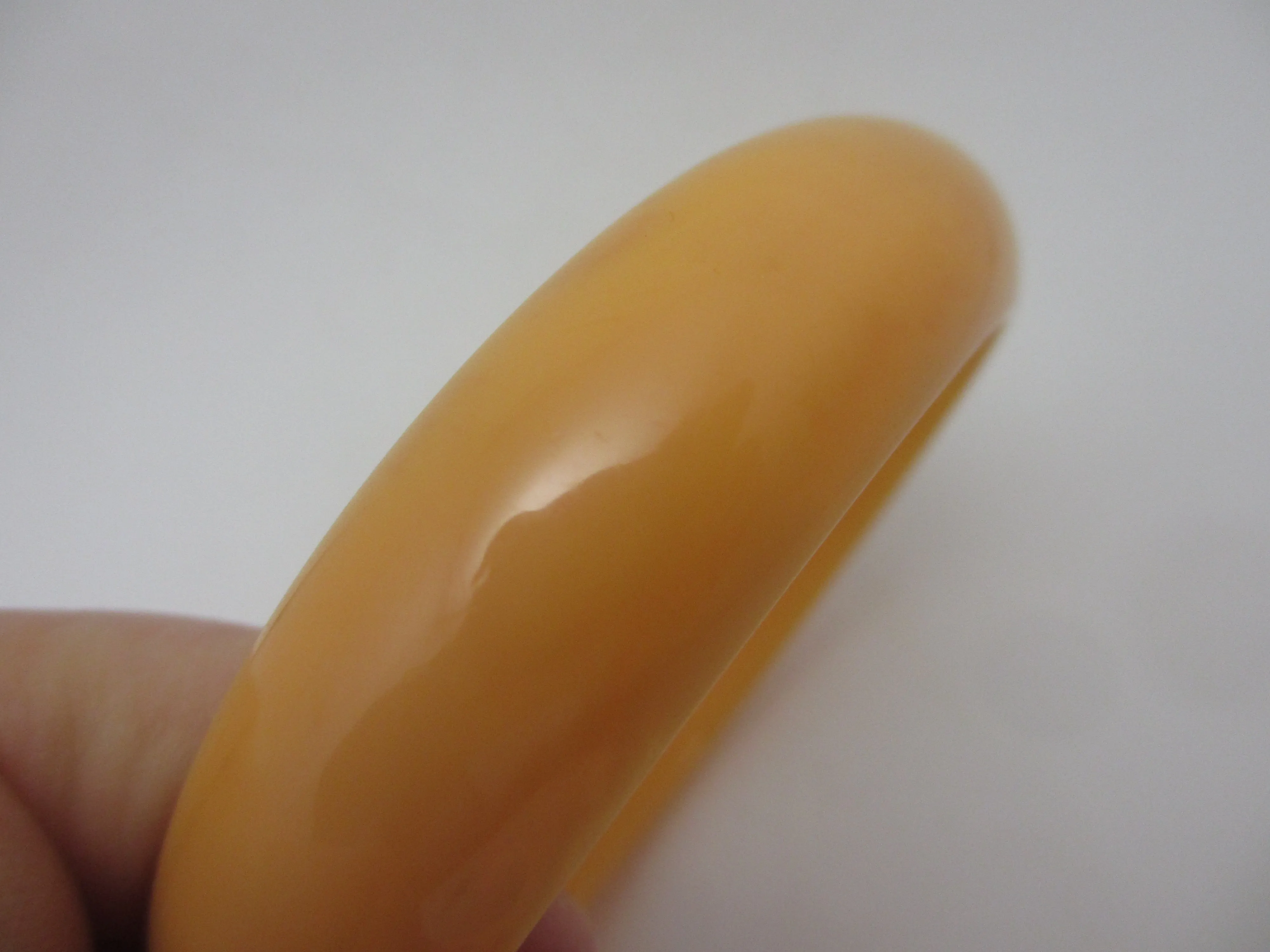 Amber Plastic Bangle Bracelet Vintage c1960