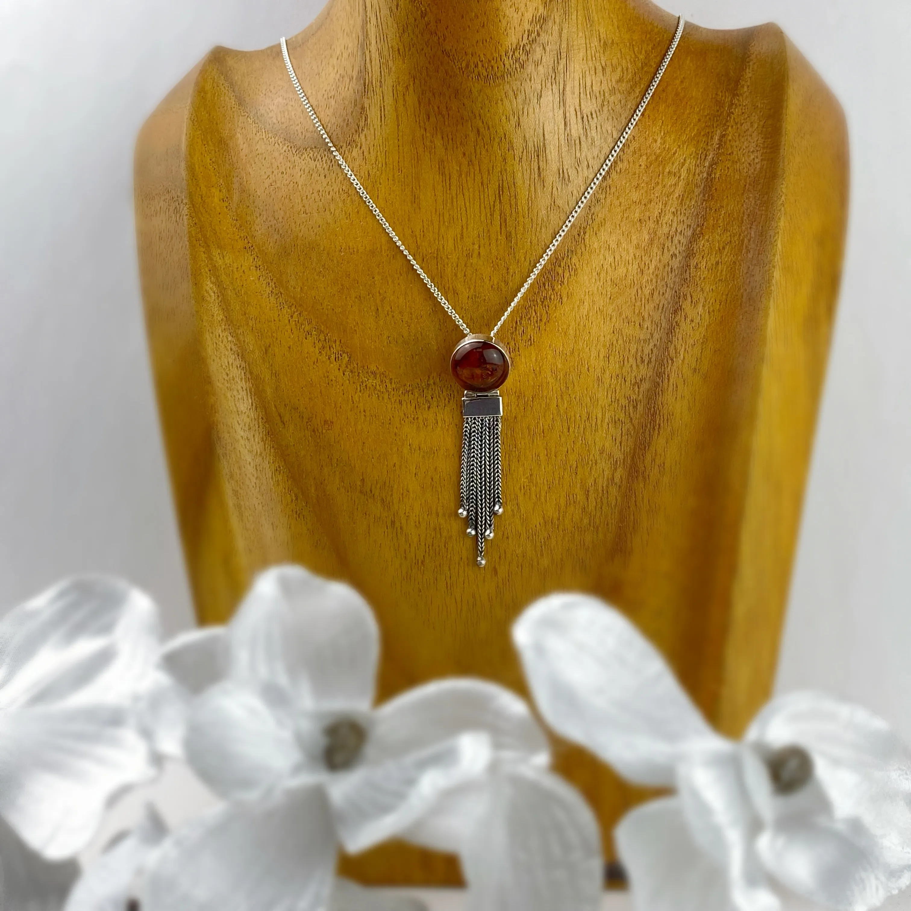 Amber Tassel Pendant - VP452