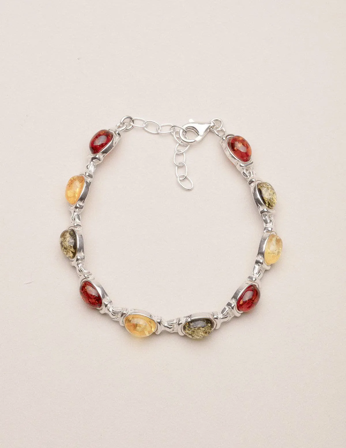 Amber Vintage Silver Bracelet