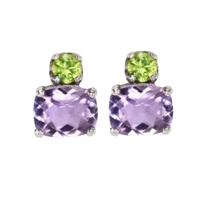 Amethyst & Peridot Earrings