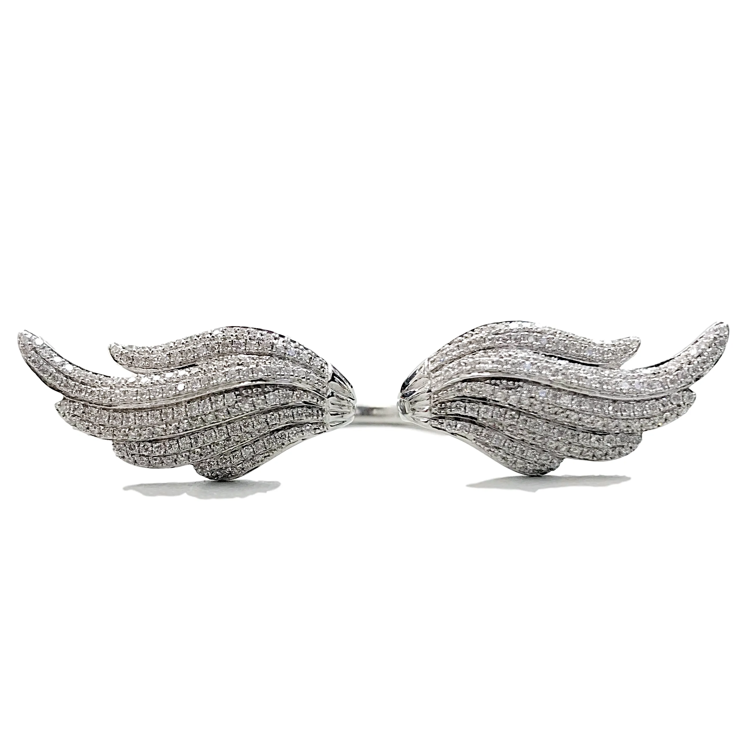 Angel Wings Diamond Ring (1.01 ct Diamonds) in White Gold