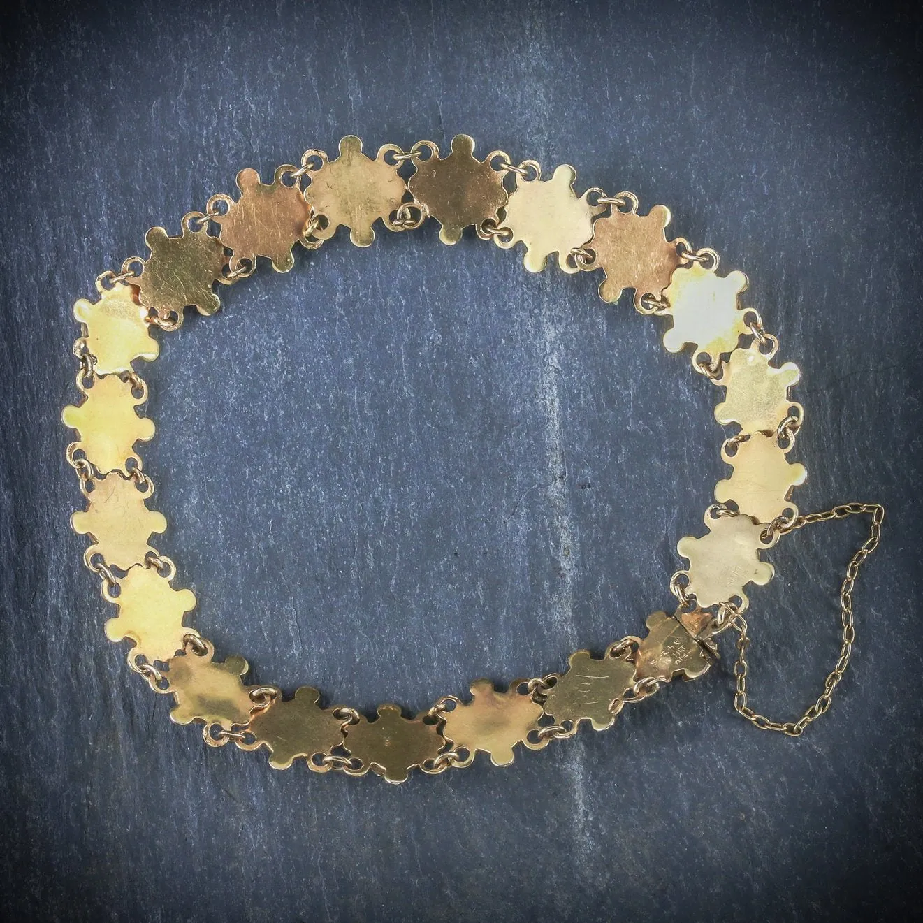 Antique Edwardian Suffragette 15Ct Gold Bracelet Circa 1910