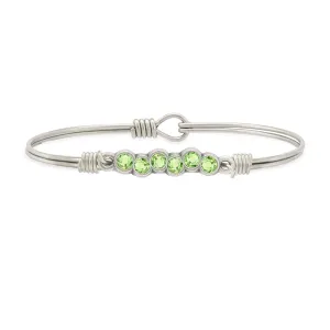 August Starlight Birthstone Bangle Bracelet