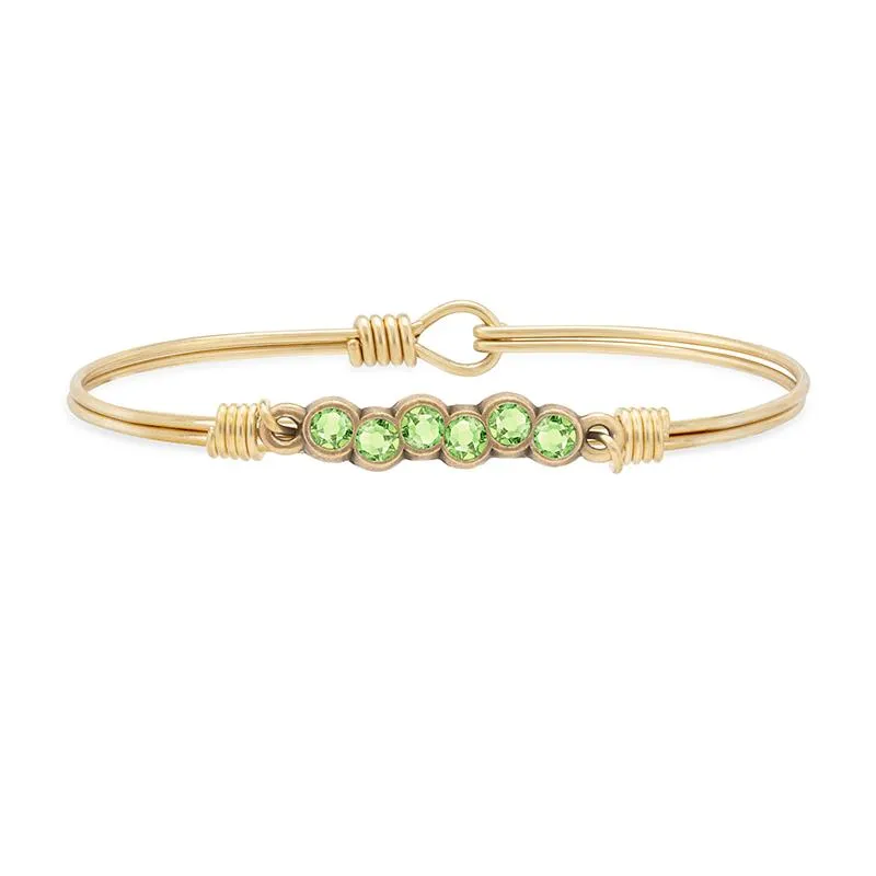 August Starlight Birthstone Bangle Bracelet