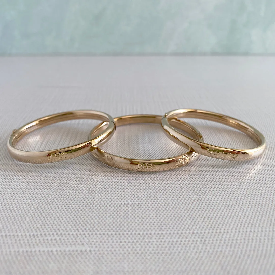 Baby 14K Gold Filled Plain Bangle