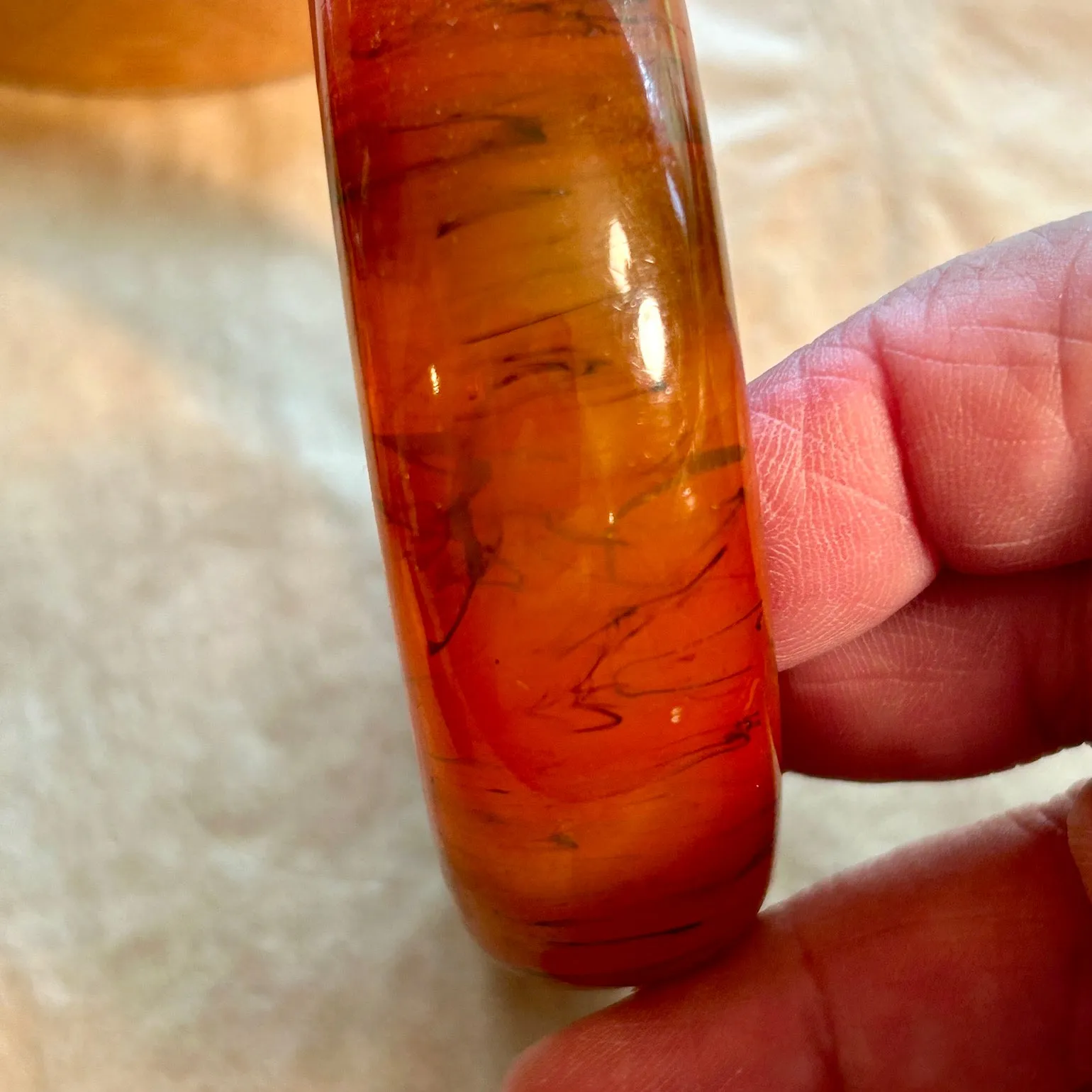 Bakelite Bangle, Amber Color