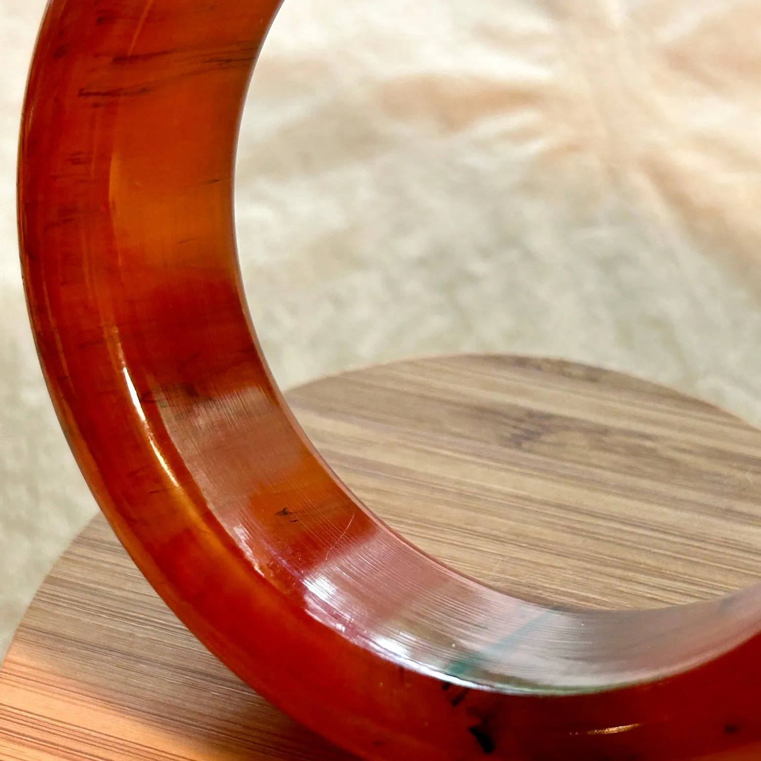 Bakelite Bangle, Amber Color