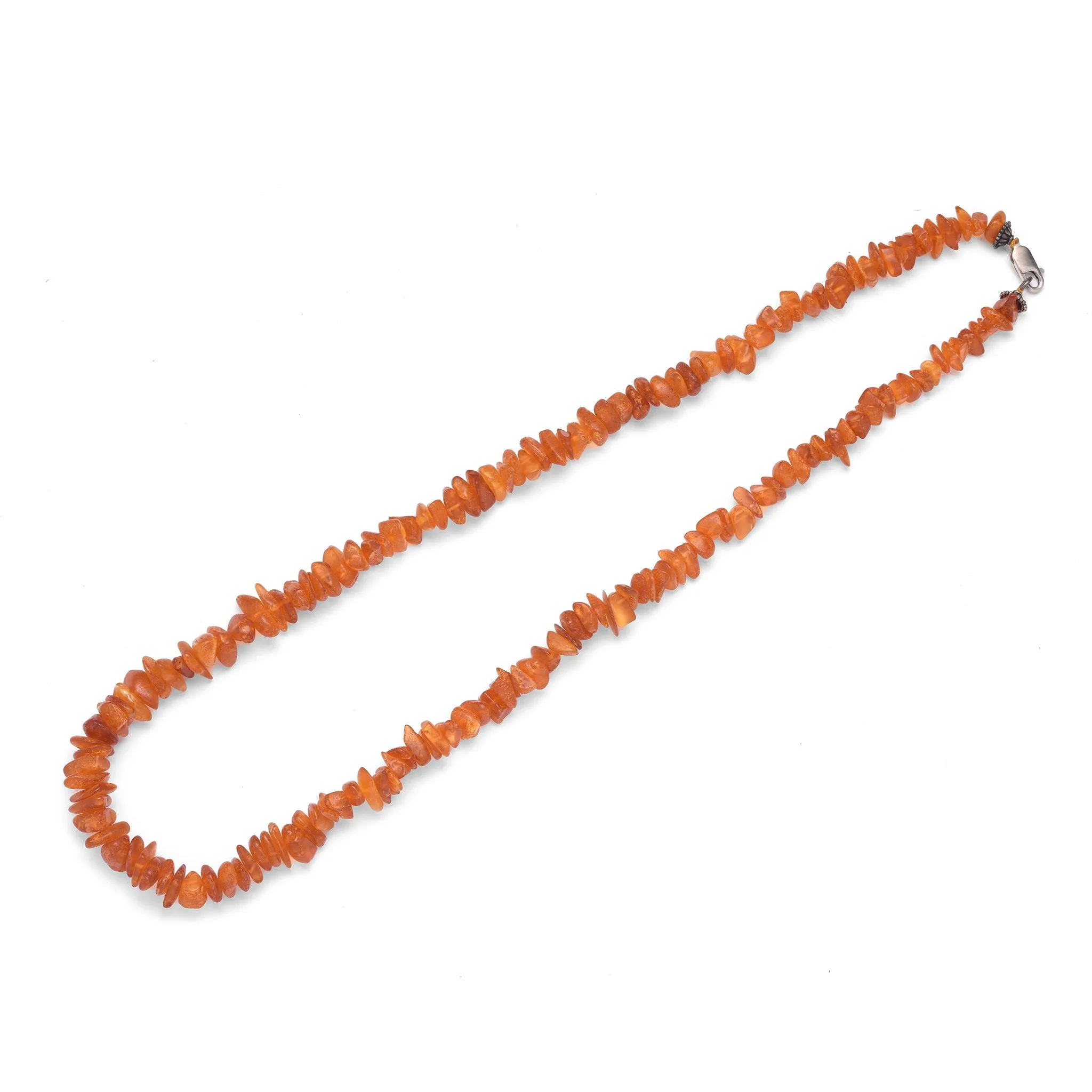 Baltic Amber Bead Necklace with Silver clasp