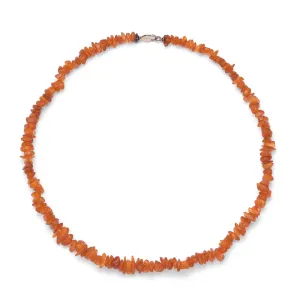 Baltic Amber Bead Necklace with Silver clasp