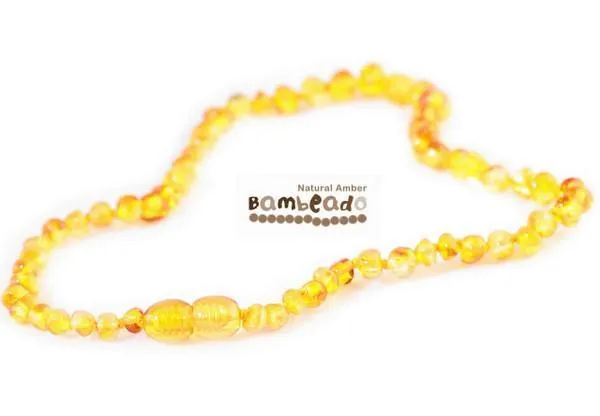 Bambeado Child Necklace Bud 37cm-Honey