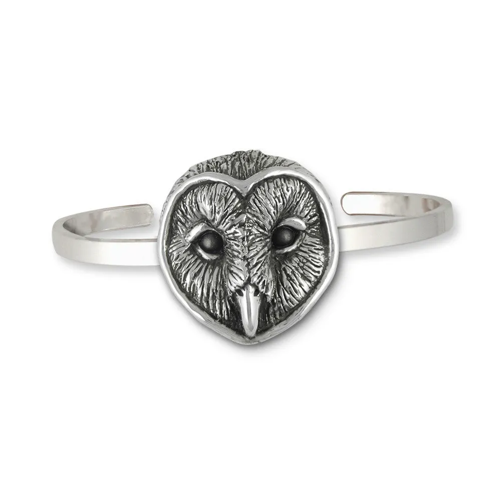 Barn Owl Bracelet Jewelry Sterling Silver Handmade Bird Bracelet OW2-CB