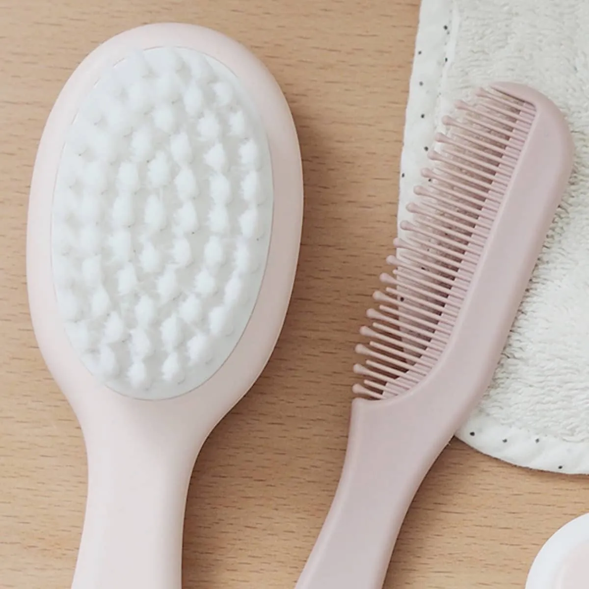 Beaba Baby Brush and Comb - Old Pink