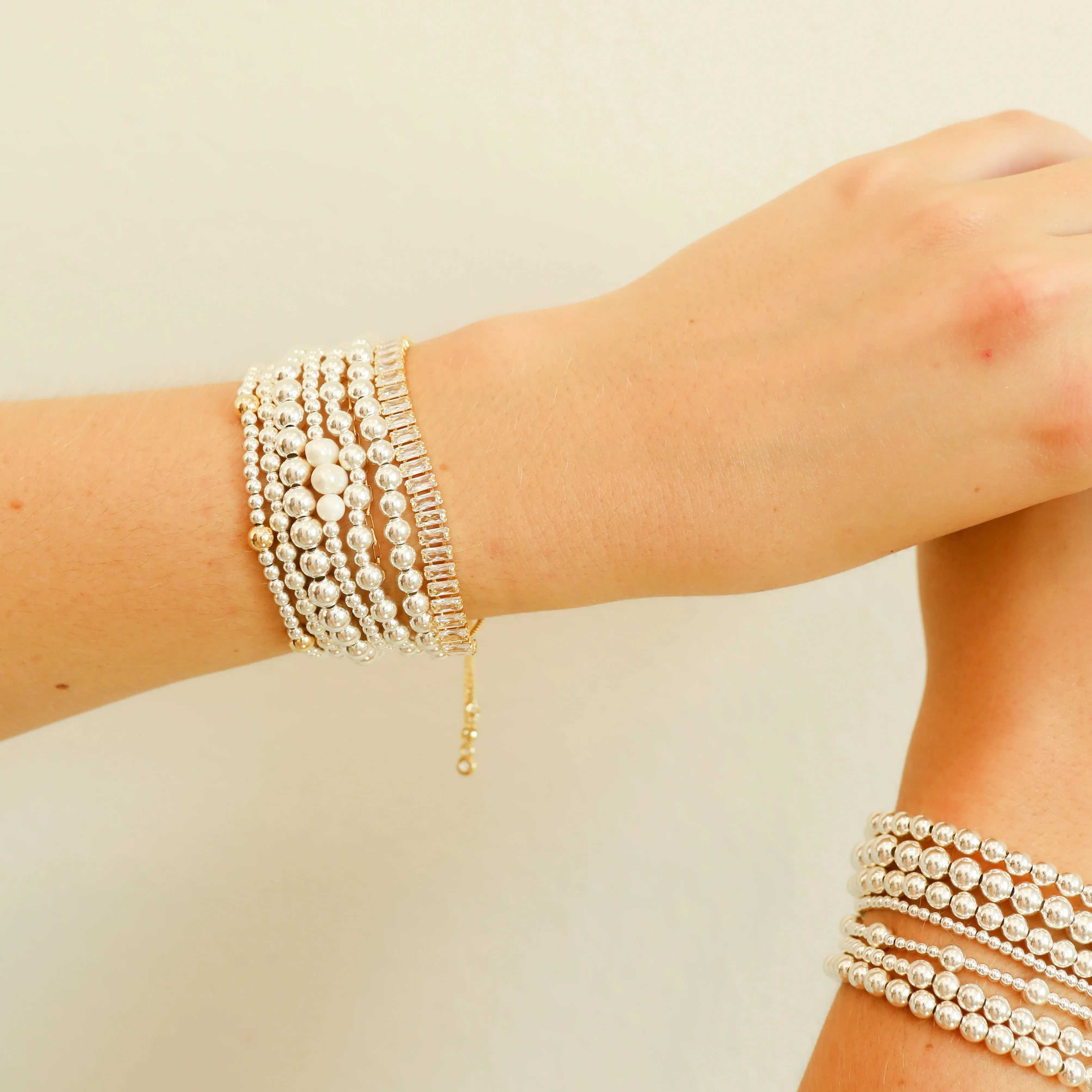 Beaded Blondes | Katy Bracelet in Silver