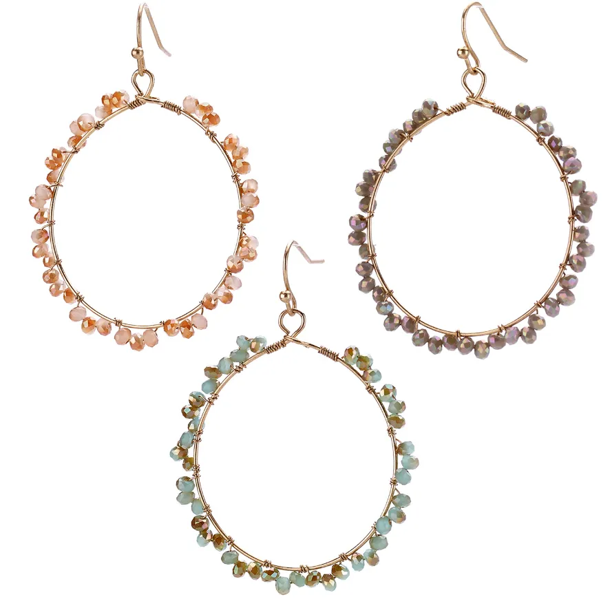 Beaded Hoop Earrings