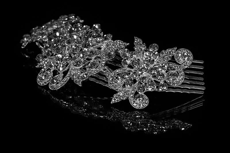 Beatrice Romantic Deco Hair Comb | Crystal